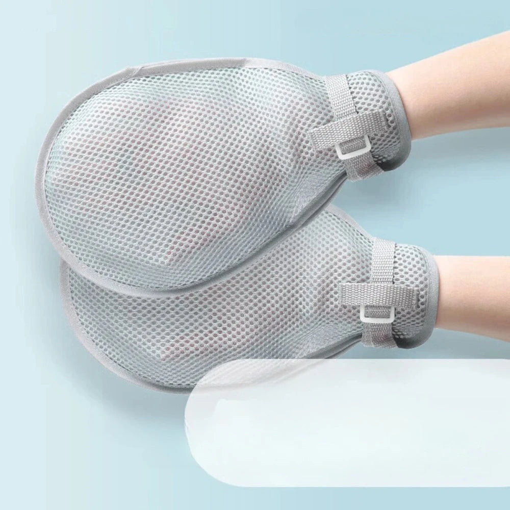 Hand Restraint Gloves With Finger Ties - Mobility Buy