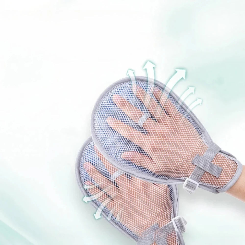Hand Restraint Gloves With Finger Ties - Mobility Buy
