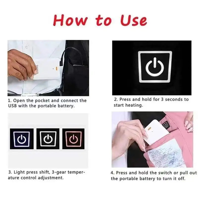 Heated Electric Jacket = USB Heating - Mobility Buy