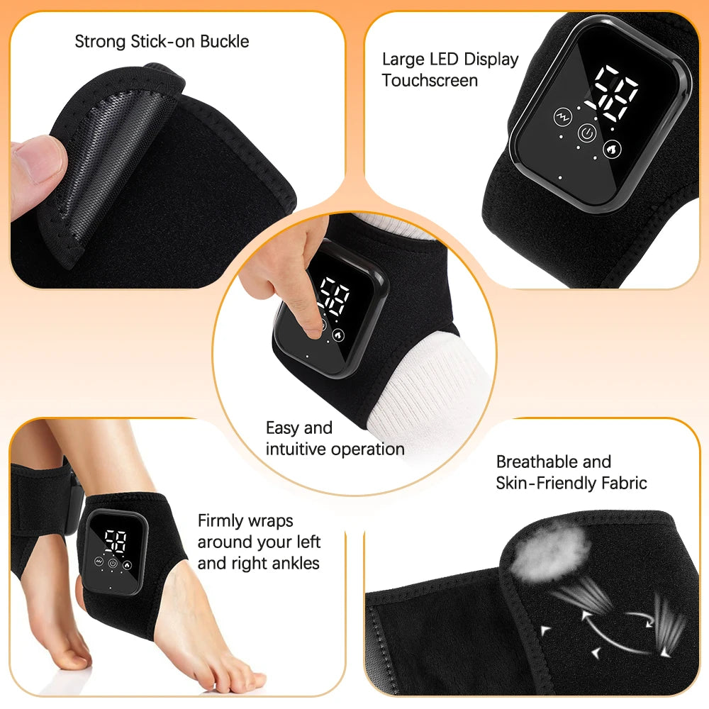 Heating Ankle Guard 3 Levels Vibratio Foot Massager - Mobility Buy