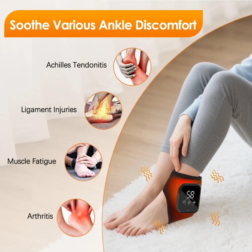 Heating Ankle Guard 3 Levels Vibratio Foot Massager - Mobility Buy