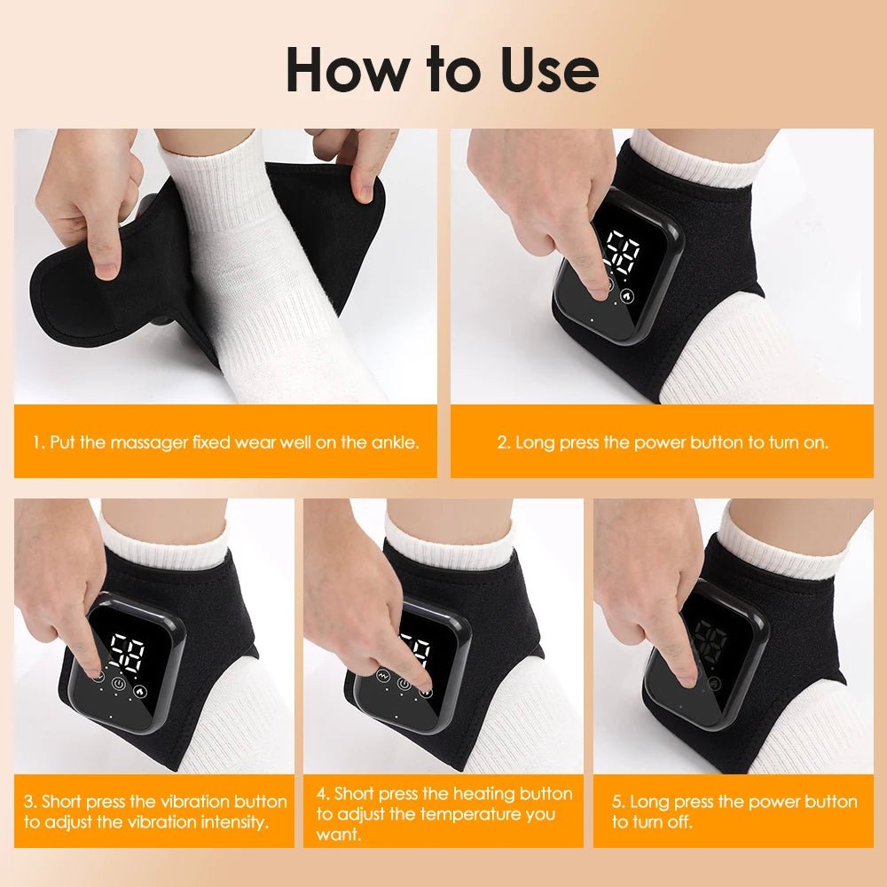 Heating Ankle Guard 3 Levels Vibratio Foot Massager - Mobility Buy