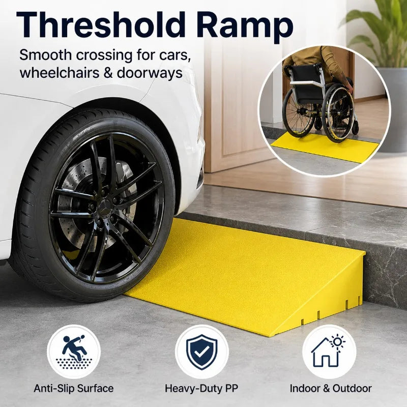 Heavy Duty PP Threshold Ramp Non Slip Wheelchair Car Scooter Robot Vacuum - Mobility Buy