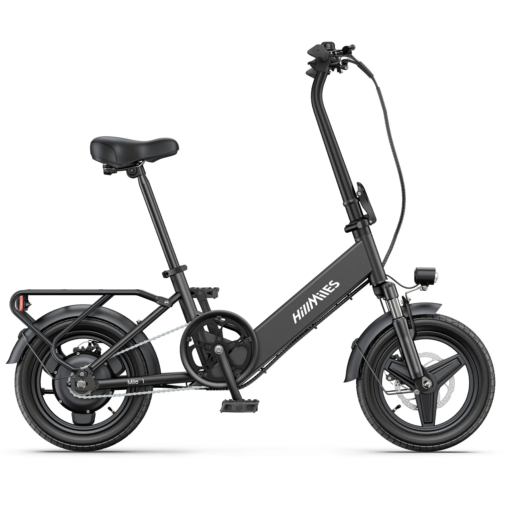 HillMiles Mile 1 Adult E Bike 250W 36V 10.4Ah 14in Fat Tire Foldable - Mobility Buy