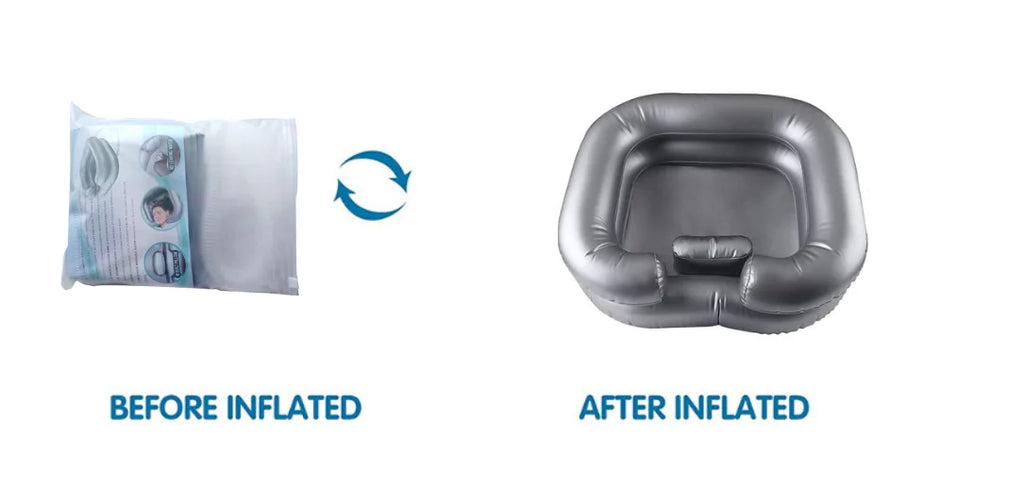 Inflatable Portable Hair Wash Basin With Pillow For Patient Care - Mobility Buy