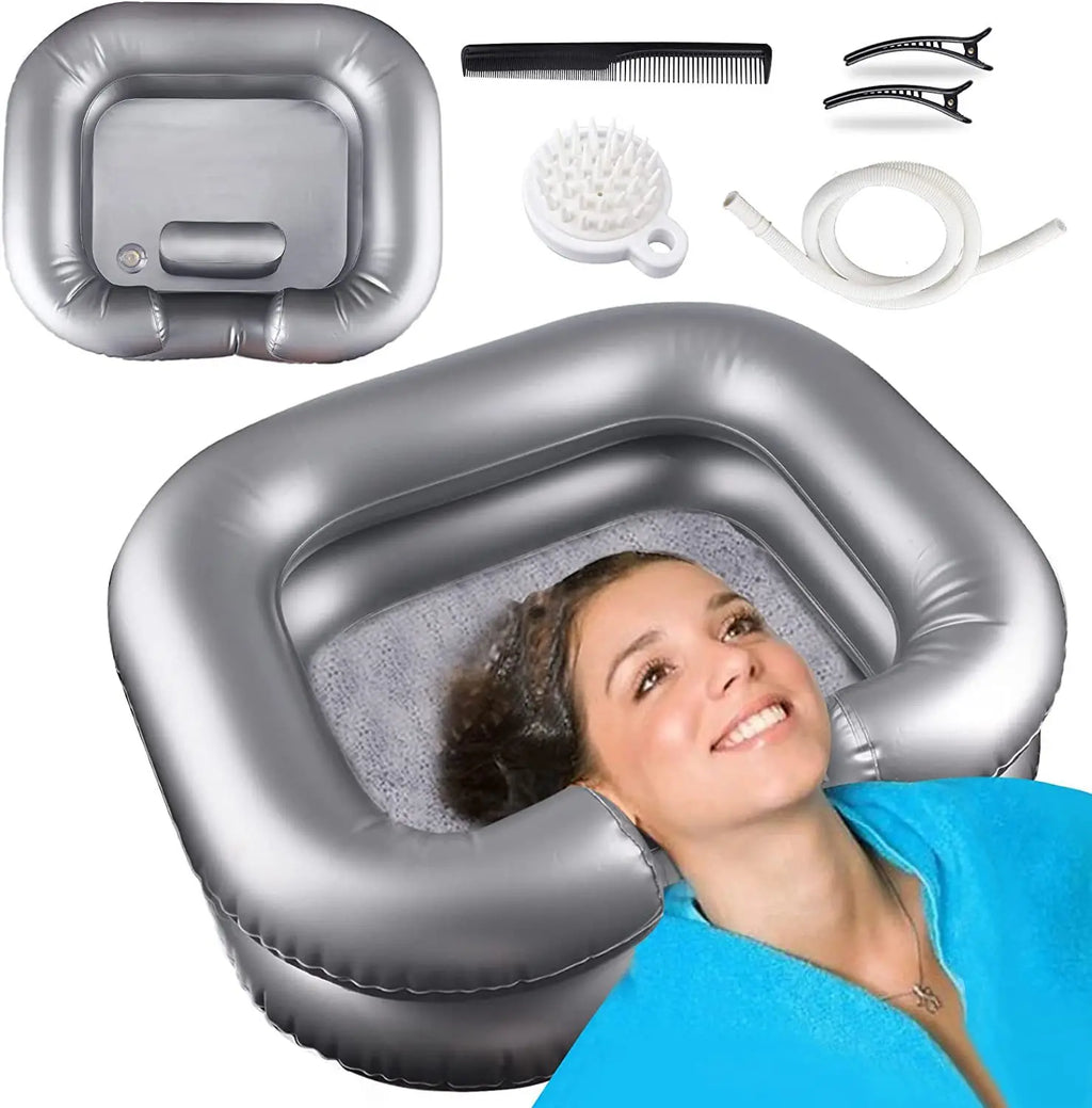 Inflatable Portable Hair Wash Basin With Pillow For Patient Care - Mobility Buy