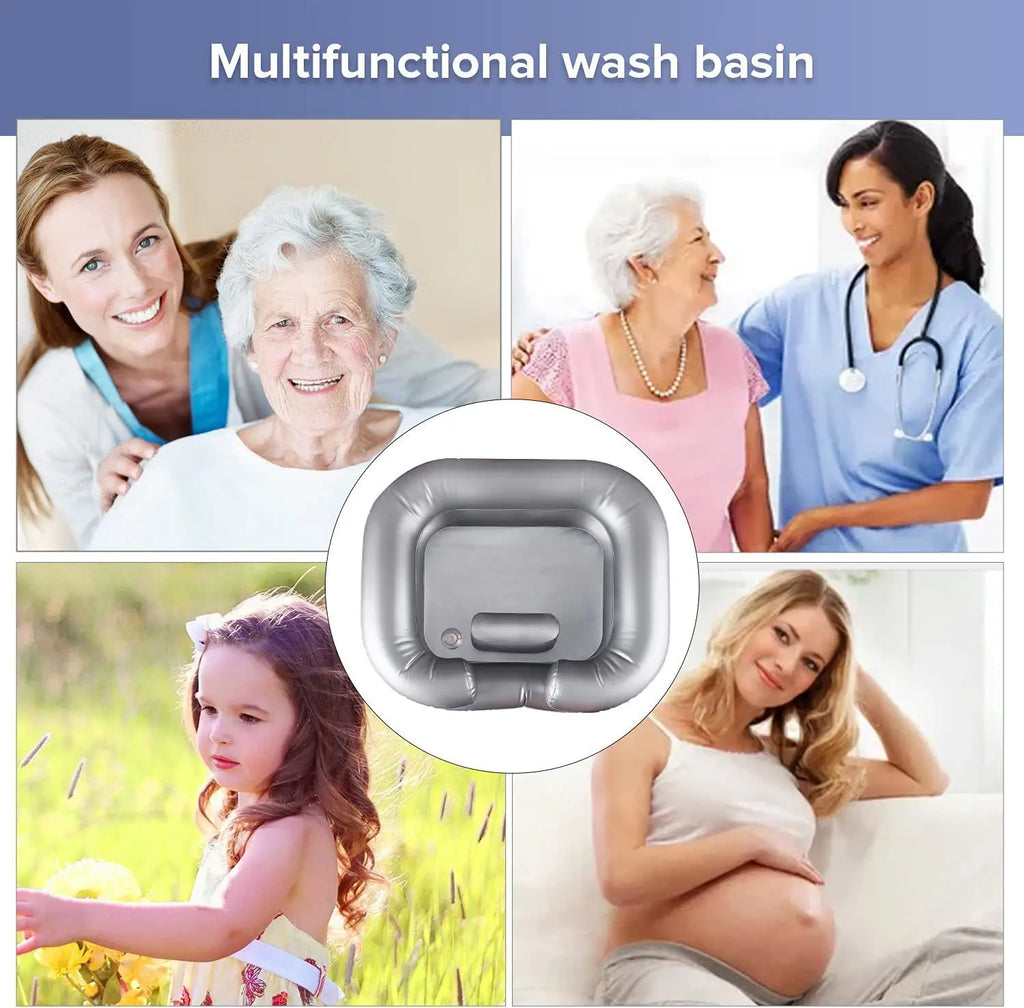 Inflatable Portable Hair Wash Basin With Pillow For Patient Care - Mobility Buy