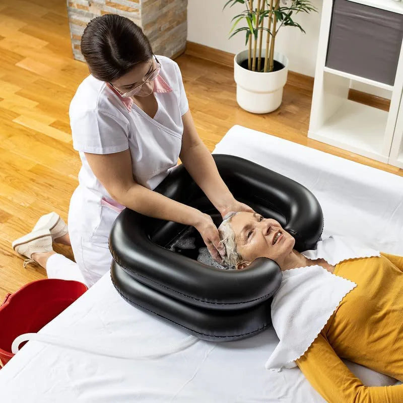 Inflatable Portable Hair Wash Basin With Pillow For Patient Care - Mobility Buy