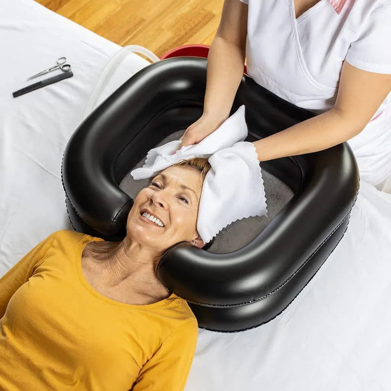 Inflatable Portable Hair Wash Basin With Pillow For Patient Care - Mobility Buy