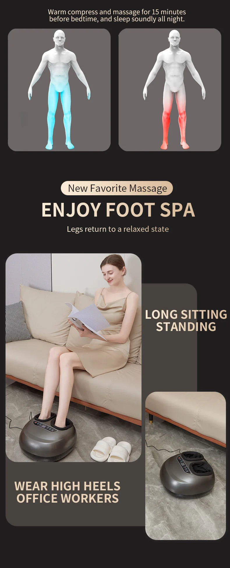 Intelligent Kneading Leg Fully Wrapped Airbag Foot Massage - Mobility Buy