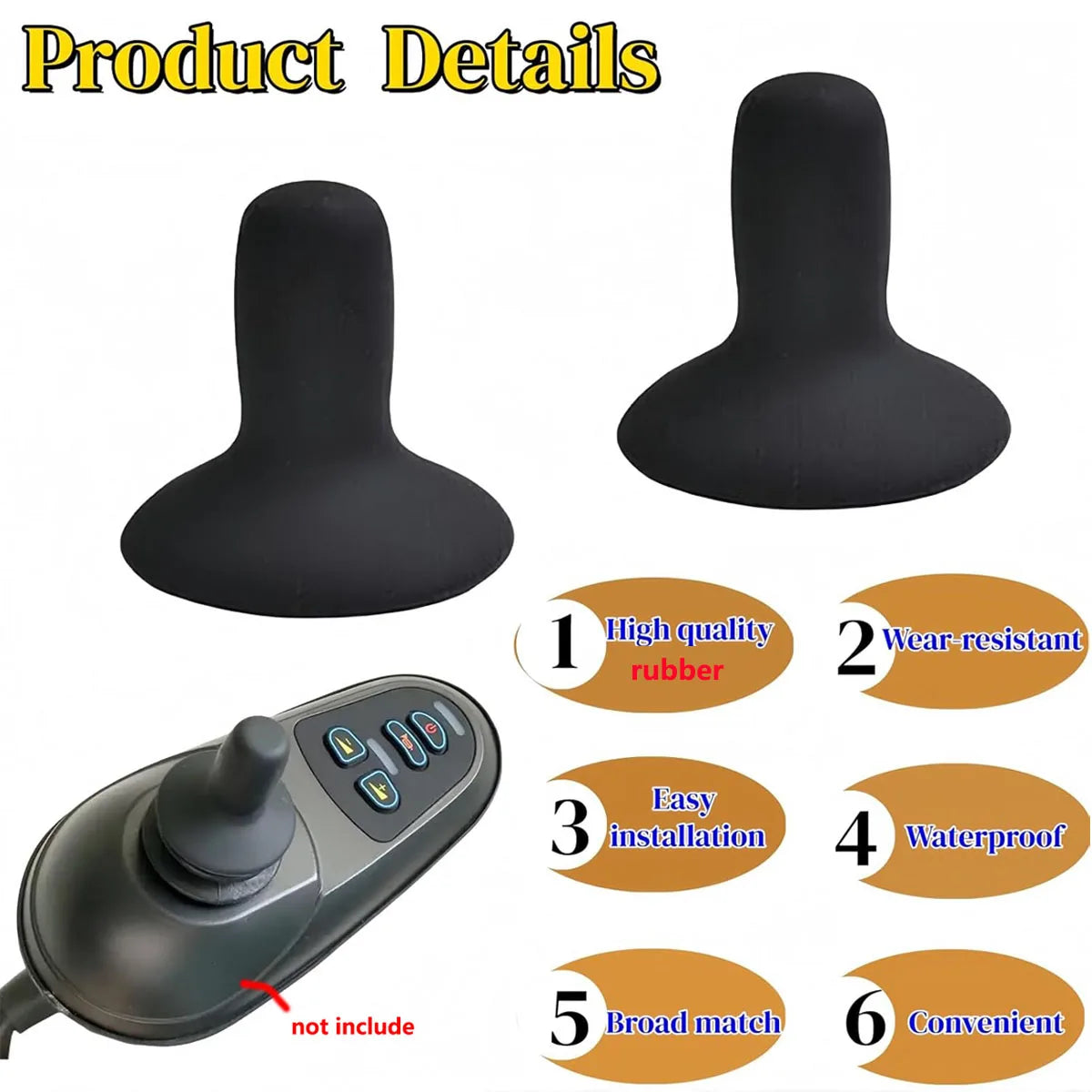 Jet Rubber Joystick Buttons For Electric Wheelchairs Repair Kit Fits Hoveround - Mobility Buy
