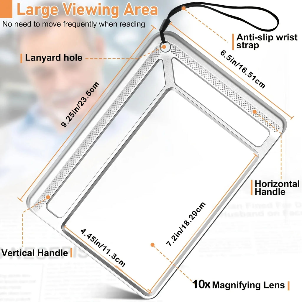 Kandheld Essential 4X Magnifying Glass With Usb Rechargeable LED For Seniors - Mobility Buy