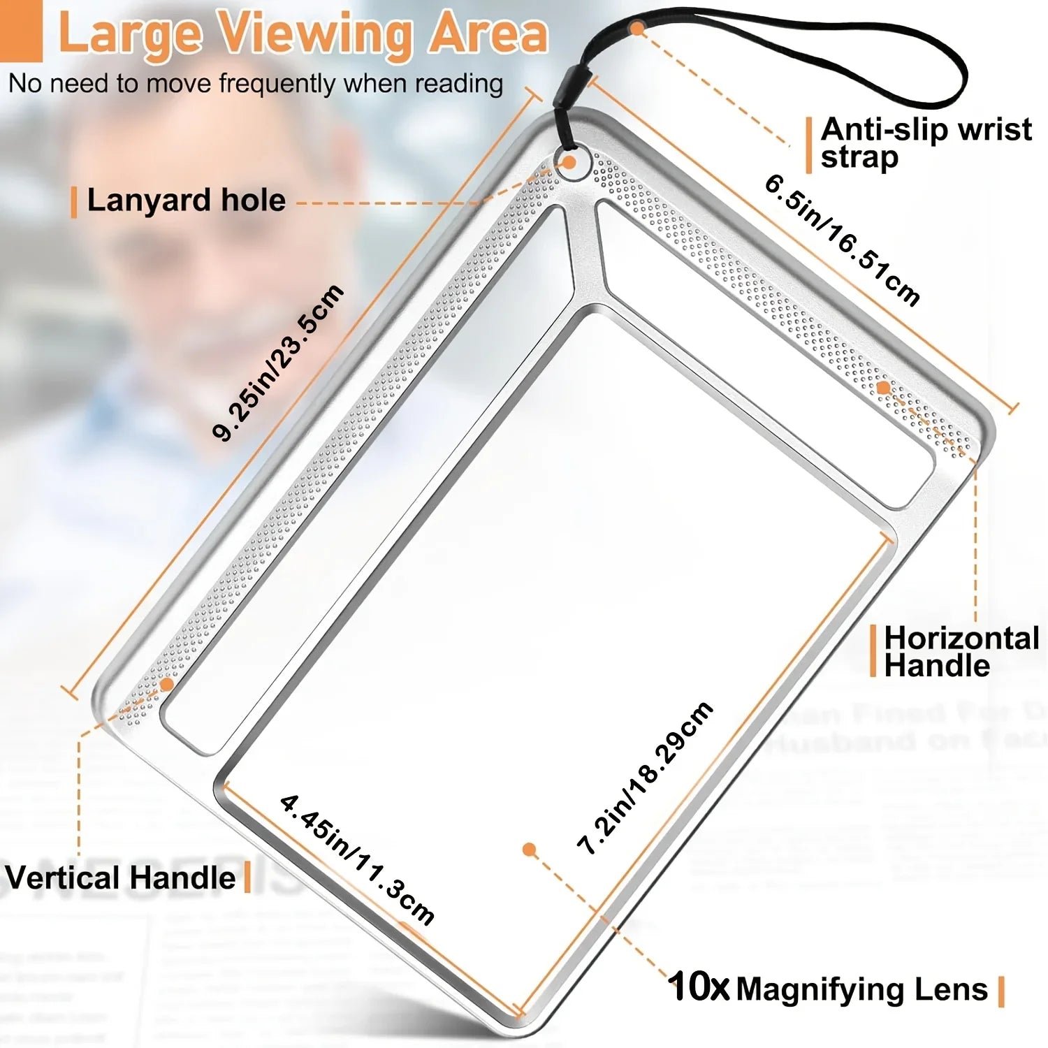 Kandheld Essential 4X Magnifying Glass With Usb Rechargeable LED For Seniors - Mobility Buy