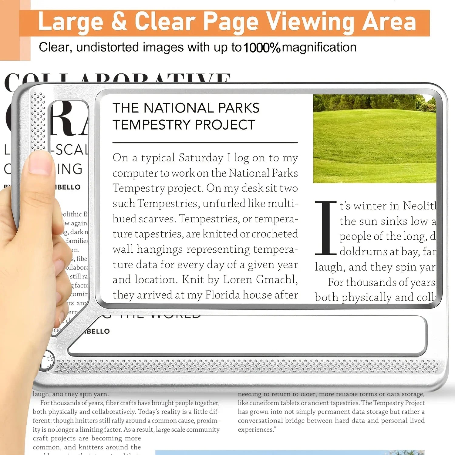 Kandheld Essential 4X Magnifying Glass With Usb Rechargeable LED For Seniors - Mobility Buy