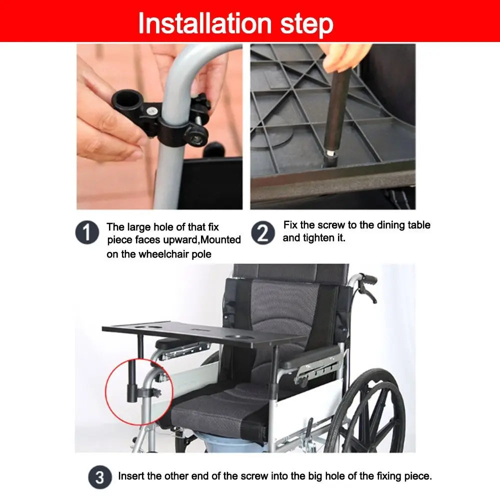 Lightweight Detachable Wheelchair Tray Table Easy To Install Waterproof - Mobility Buy