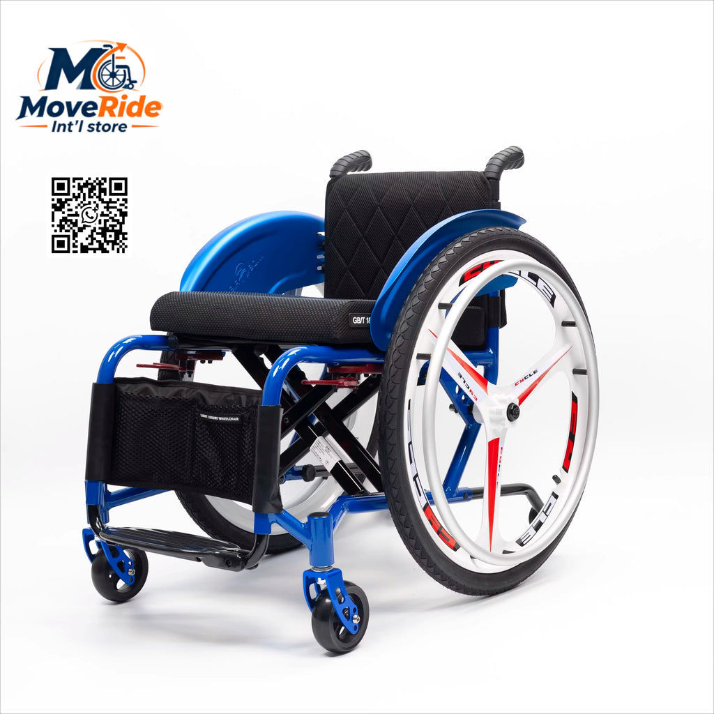 Lightweight Folding Sports Wheelchair 5803 for Adults and Seniors Colorful - Mobility Buy
