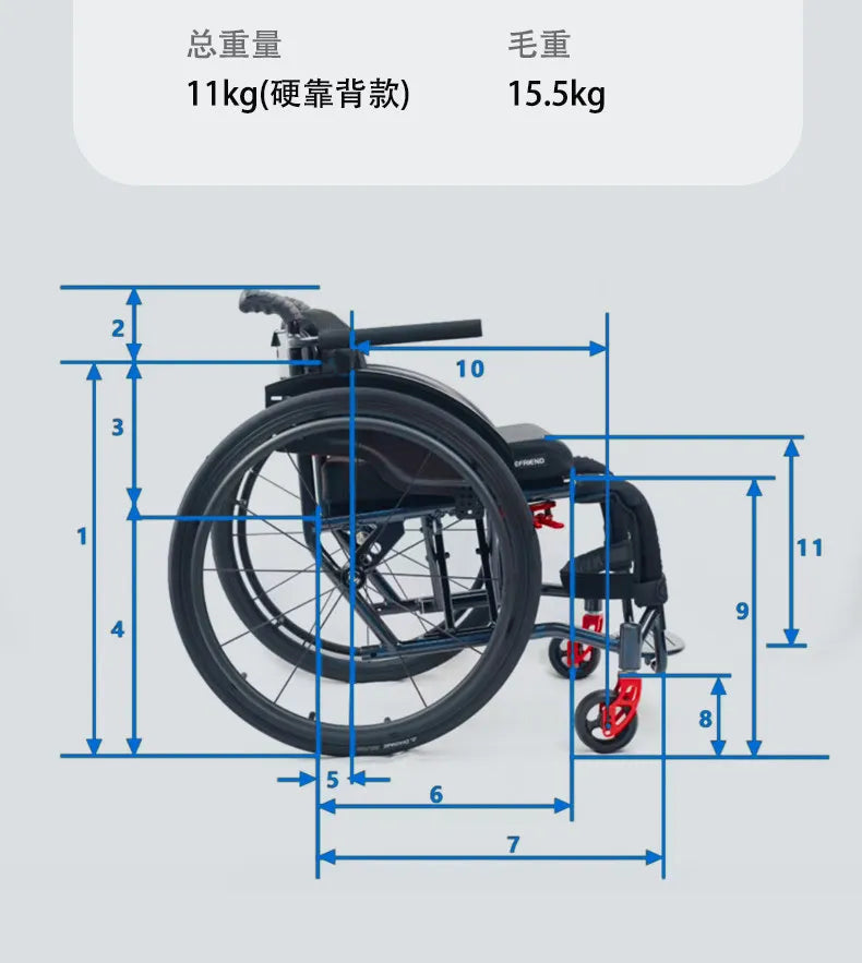 Lightweight Folding Sports Wheelchair 5803 for Adults and Seniors Colorful - Mobility Buy