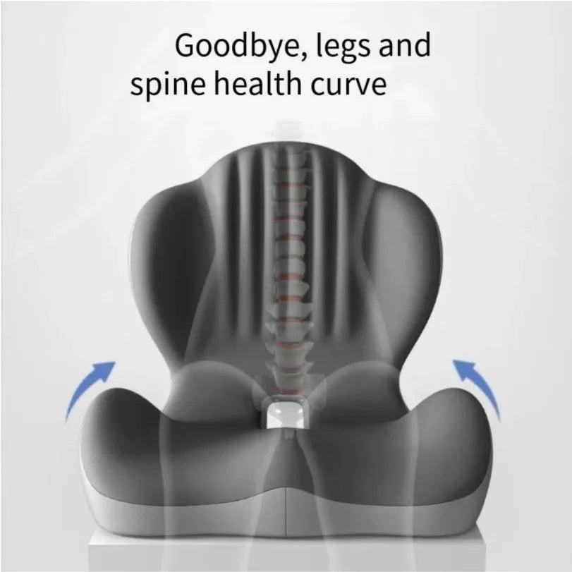 Lumbar Support Memory Foam Cushion for Ergonomic Posture and Pressure Relief - Mobility Buy