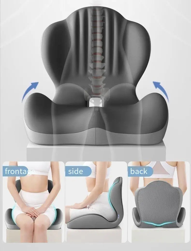 Lumbar Support Memory Foam Cushion for Ergonomic Posture and Pressure Relief - Mobility Buy