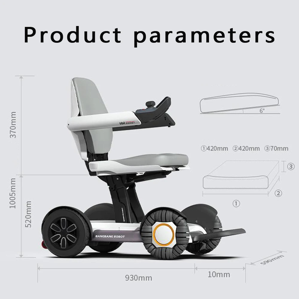 Luxury Electric folding wheelchair w Remote - Mobility Buy