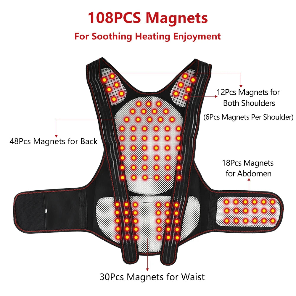 Magnetic Self Heating Back Brace For Posture Correction - Mobility Buy
