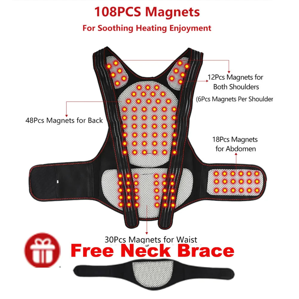 Magnetic Self Heating Back Brace For Posture Correction - Mobility Buy