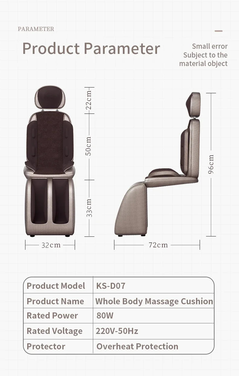 Massage Chair Full BodyNeck Back Waist Leg Infrared Heating - Mobility Buy