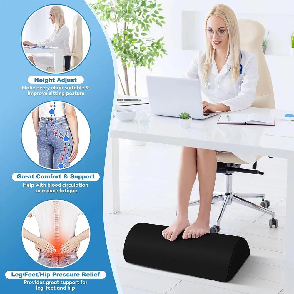 Memory Foam Under Desk Foot Rest Leg Elevation Pillow For Gaming And Home Office - Mobility Buy