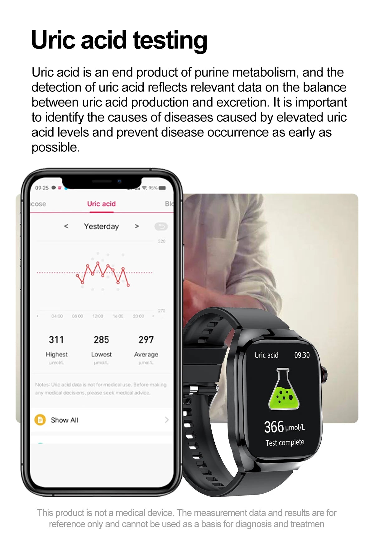 Micro Physical Exam Smart Watch - Health check Bluetooth - Mobility Buy
