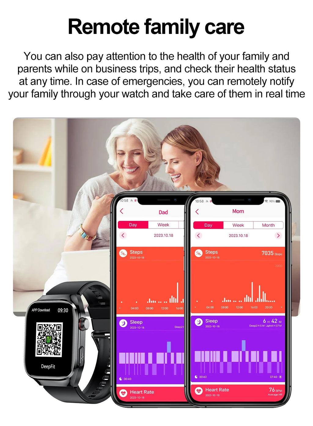Micro Physical Exam Smart Watch - Health check Bluetooth - Mobility Buy