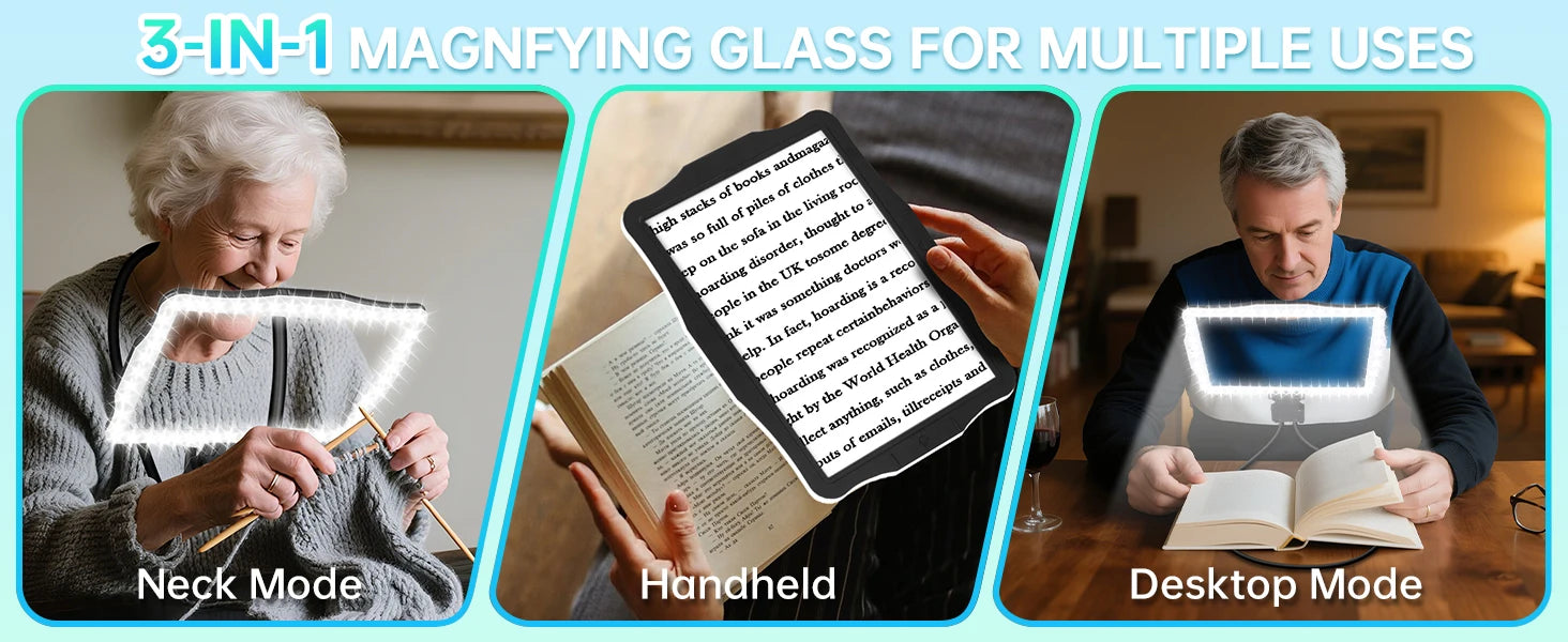 Neck-Mount LED Magnifier With 50 Lights For Reading And Repair - Mobility Buy