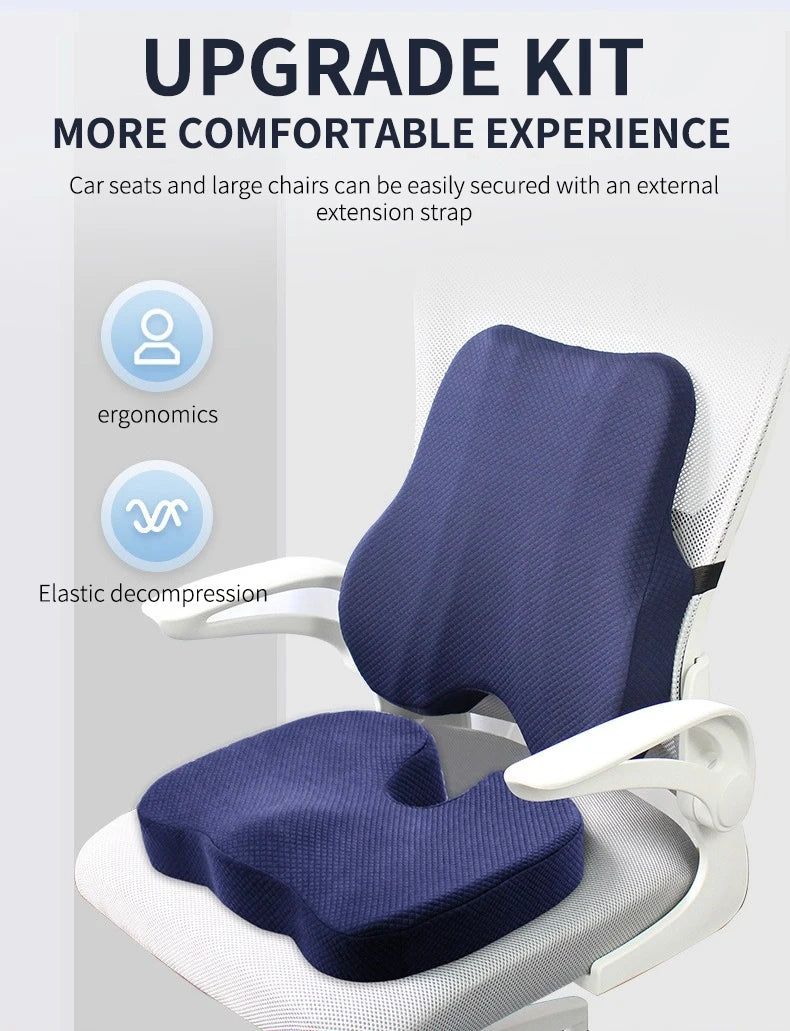Orthopaedic Seat and Back Cushion Set- Lumbar Support - Mobility Buy