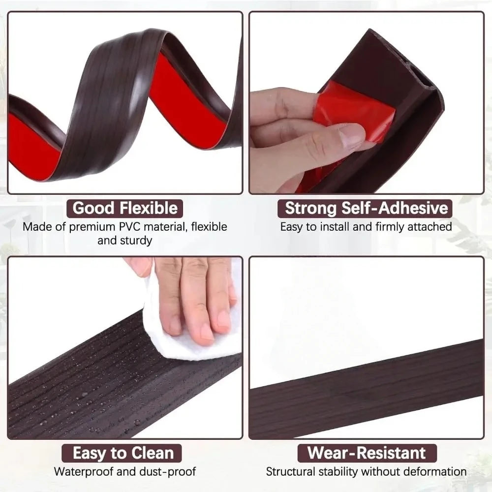 PVC Floor Transition Strip 1m 7cm By 2cm Door Threshold Ramp Edge Trim - Mobility Buy