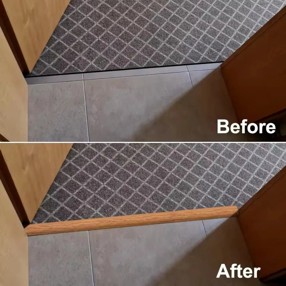PVC Floor Transition Strip 1m 7cm By 2cm Door Threshold Ramp Edge Trim - Mobility Buy