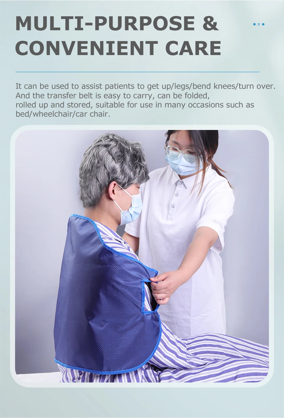 Patient Turning Device Belt Elderly Bed Transfer Nursing Sling - Mobility Buy