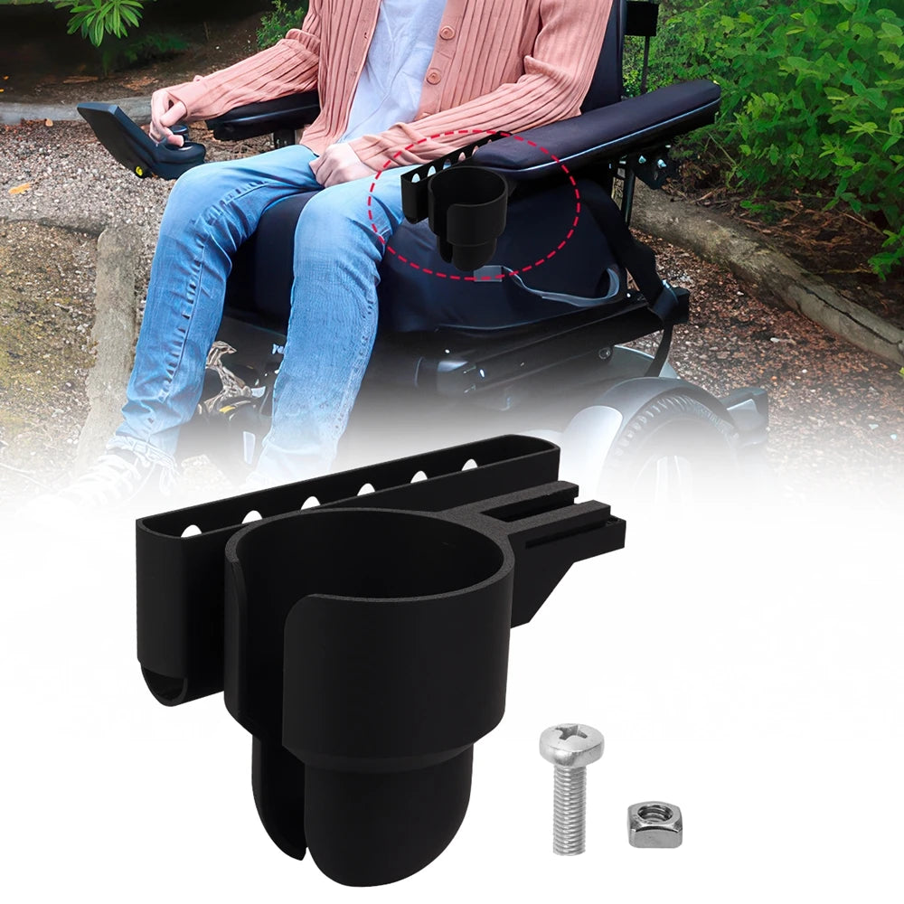 Permobil Electric Wheelchair Cup Holder And Phone Basket Set 1 Or 2 Pack - Mobility Buy