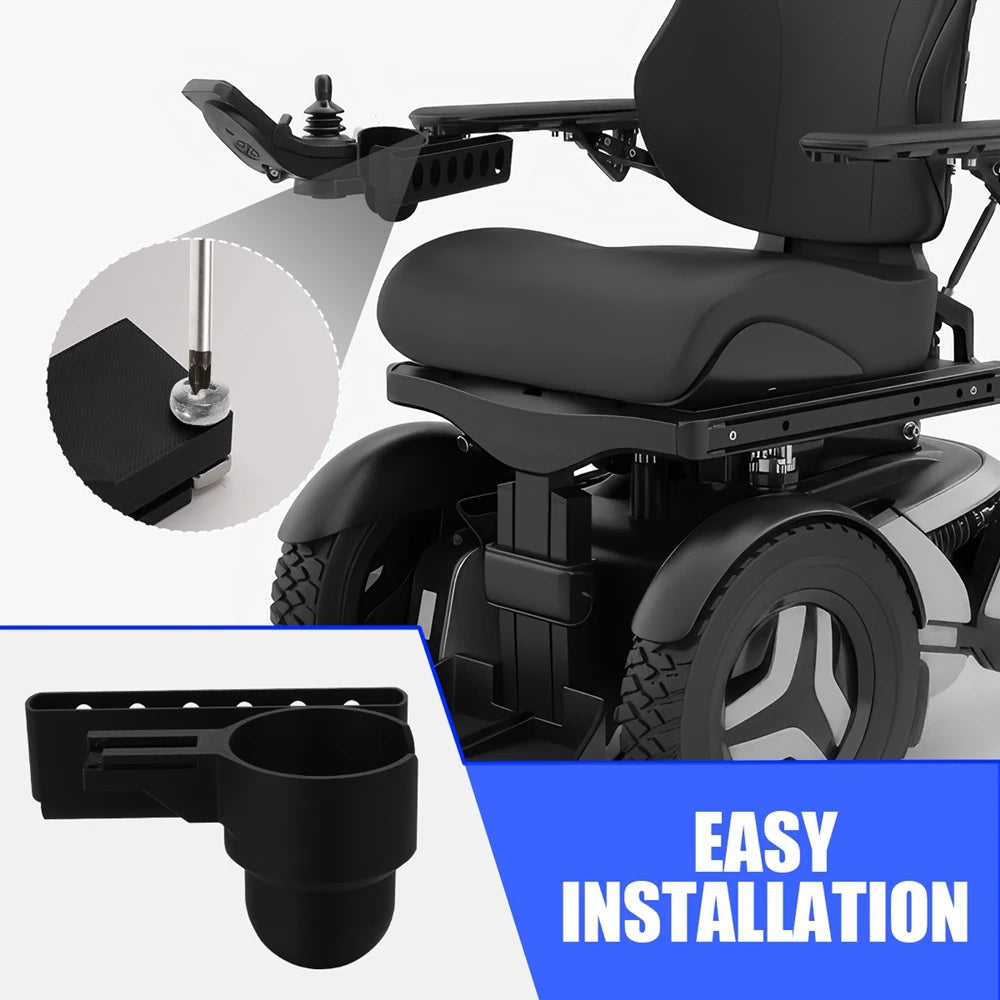 Permobil Electric Wheelchair Cup Holder And Phone Basket Set 1 Or 2 Pack - Mobility Buy