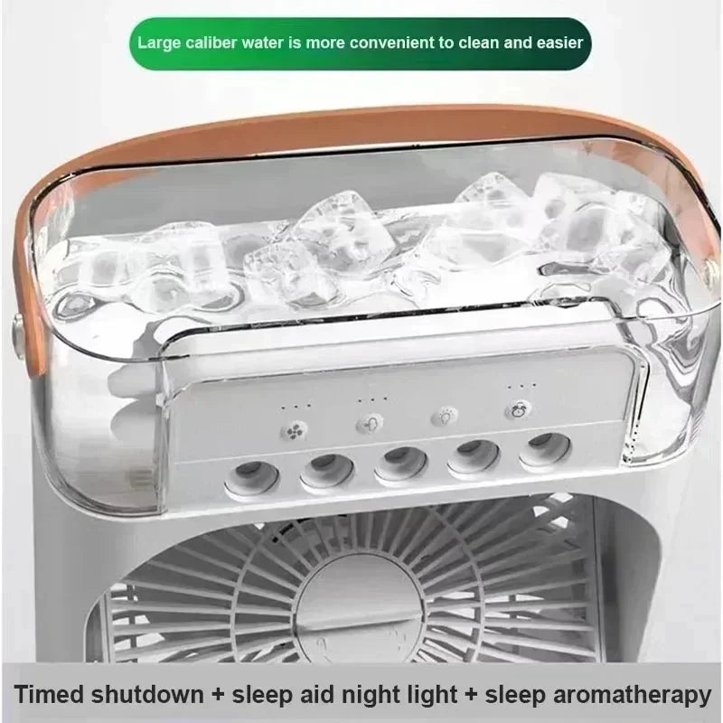 Portable Air Cooler Humidifier With 500ml Tank Quiet Mist Fan For Home Office - Mobility Buy
