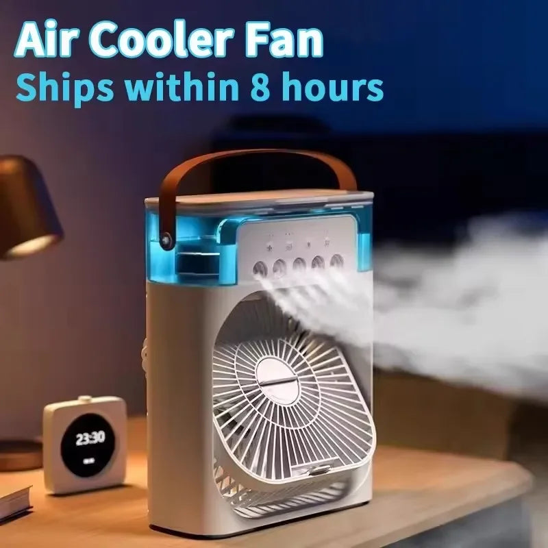 Portable Air Cooler Humidifier With 500ml Tank Quiet Mist Fan For Home Office - Mobility Buy