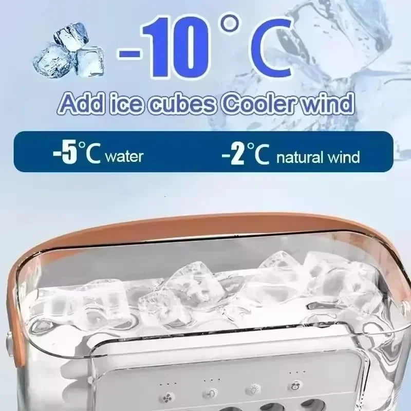Portable Air Cooler Humidifier With 500ml Tank Quiet Mist Fan For Home Office - Mobility Buy
