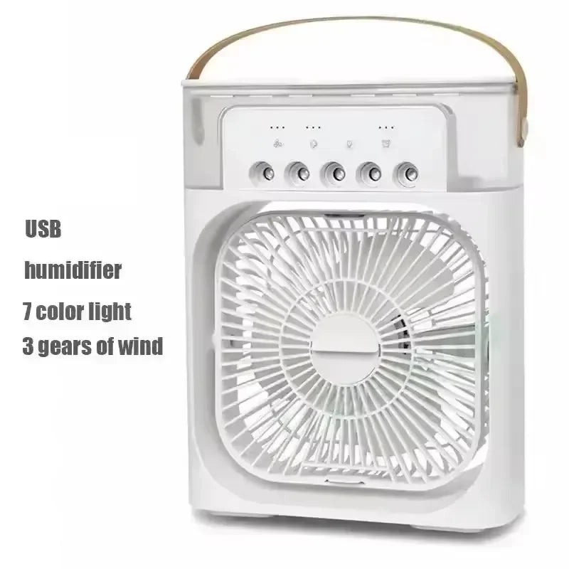 Portable Air Cooler Humidifier With 500ml Tank Quiet Mist Fan For Home Office - Mobility Buy
