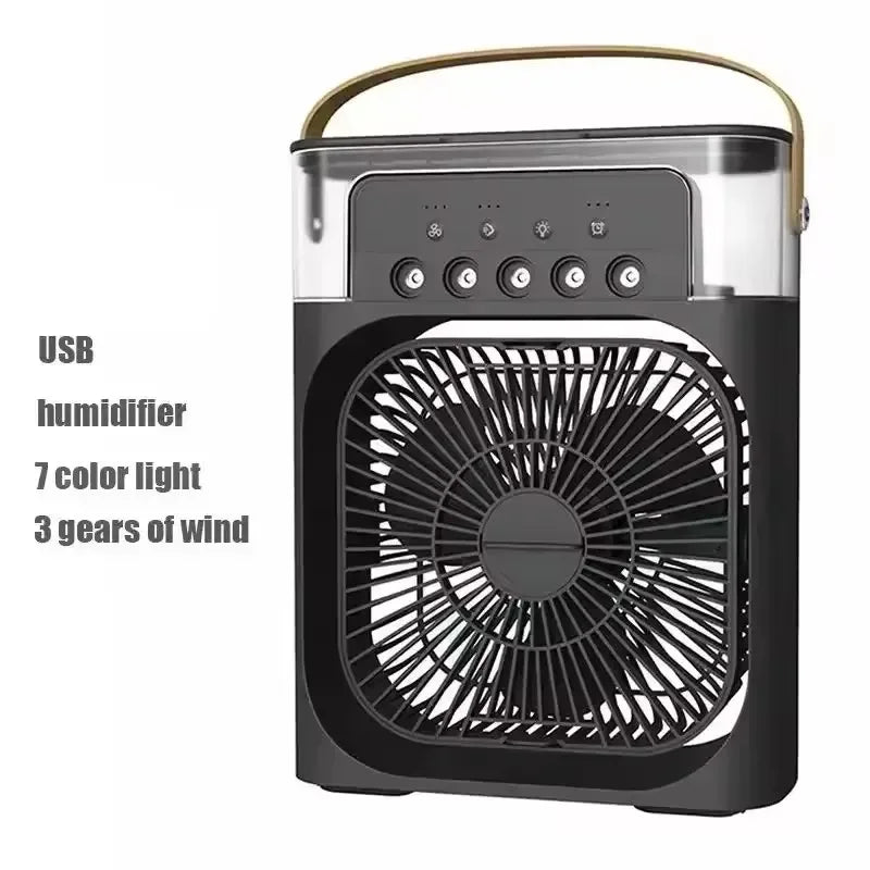 Portable Air Cooler Humidifier With 500ml Tank Quiet Mist Fan For Home Office - Mobility Buy