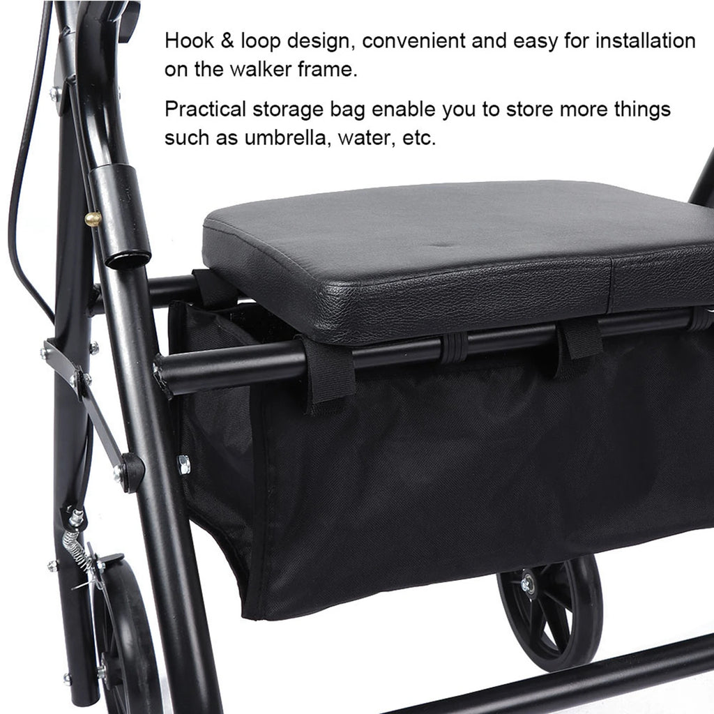 Portable Foldable Rollator Walker Basket Large Capacity Reusable Under Seat Pouch Rollator Hanging Bag Four Wheel Rollator - Mobility Buy