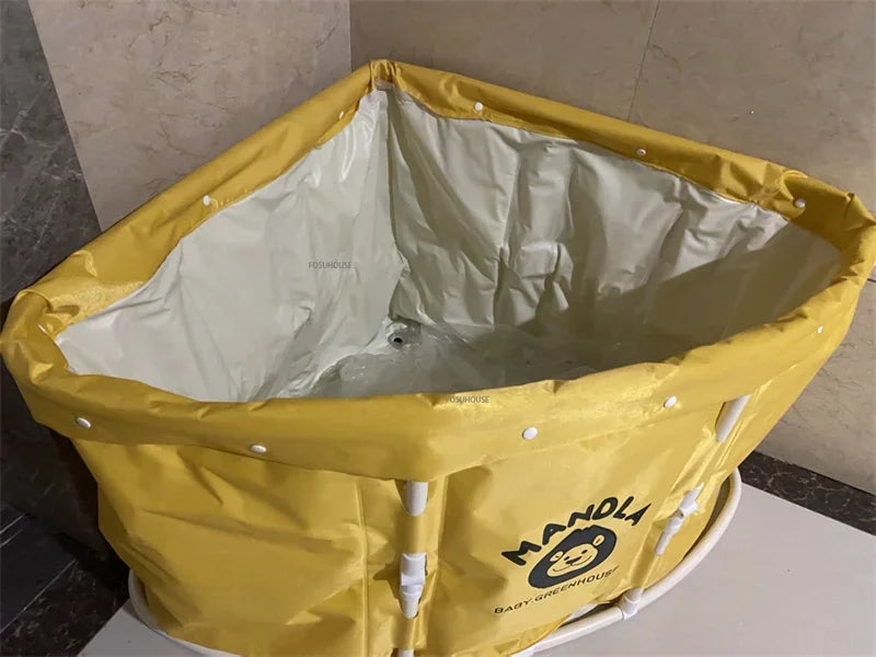 Portable Foldable Triangular Bathtub For Adults Space Saving Bath Barrel - Mobility Buy