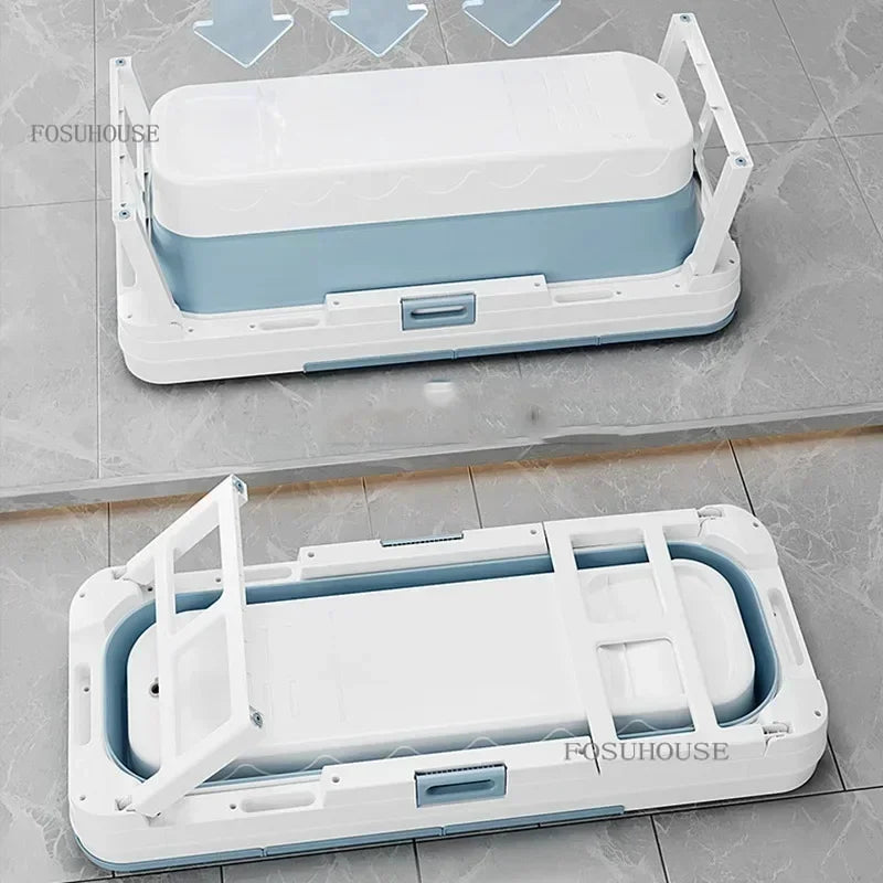 Portable Folding Bathtub For Adults Ice Bath Spa Plastic Bathtub Lid Cover - Mobility Buy