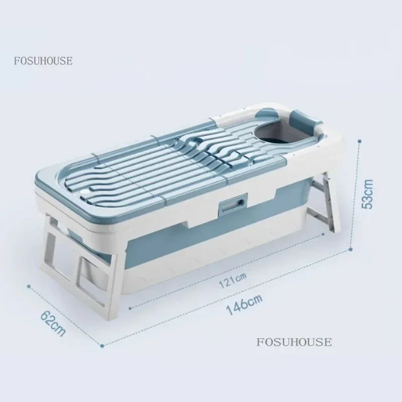 Portable Folding Bathtub For Adults Ice Bath Spa Plastic Bathtub Lid Cover - Mobility Buy