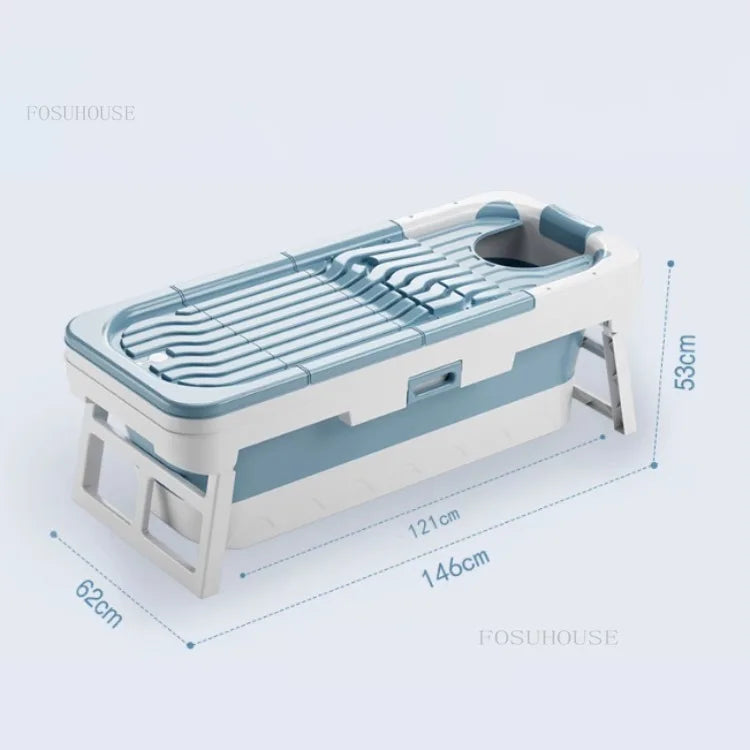 Portable Folding Bathtub For Adults Ice Bath Spa Plastic Bathtub Lid Cover - Mobility Buy