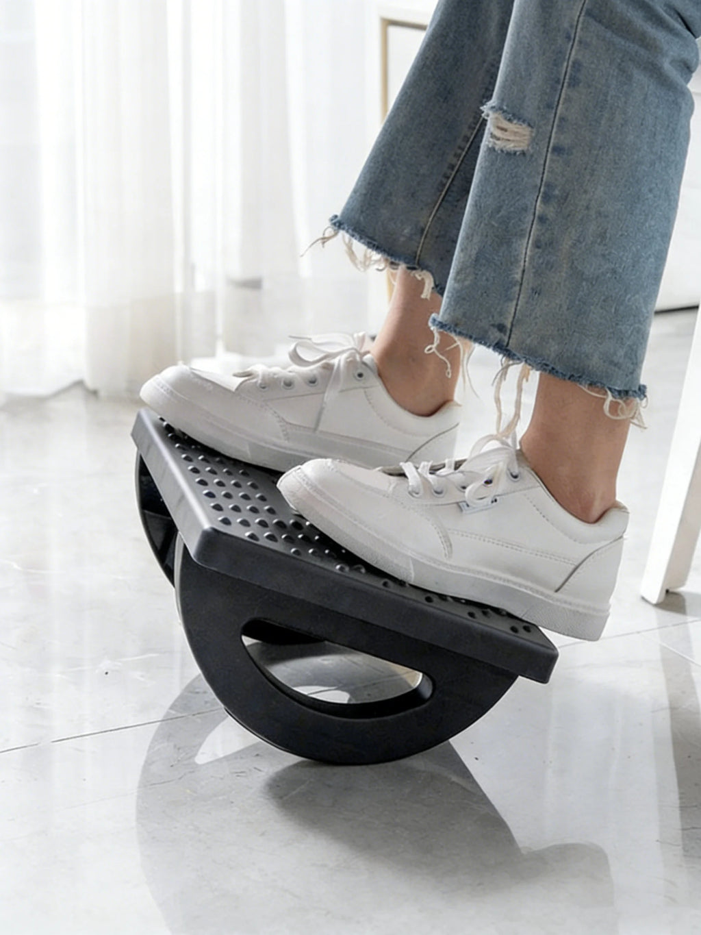 Portable Under Desk Foot Rest With Massage Roller Ergonomic Foot Support - Mobility Buy