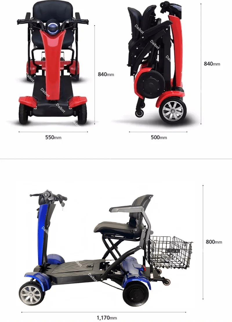 Powerful Automatic Folding Dual Motor Electric Mobility Scooter For Riders - Mobility Buy