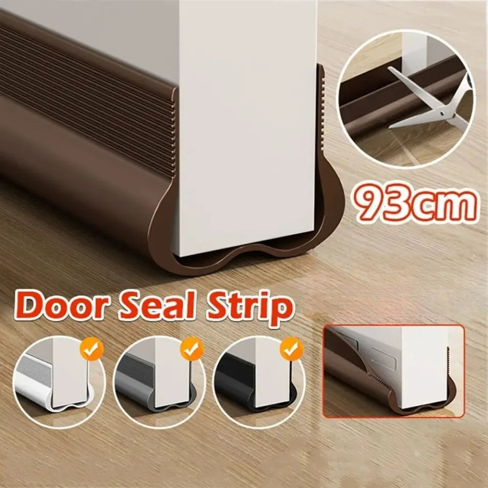Premium Pvc Door Bottom Seal Strip Adjustable Soundproof Draft Blocker Homes - Mobility Buy